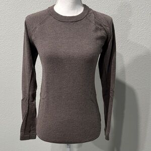 lululemon athletica gray/brown Crew Neck Sweater